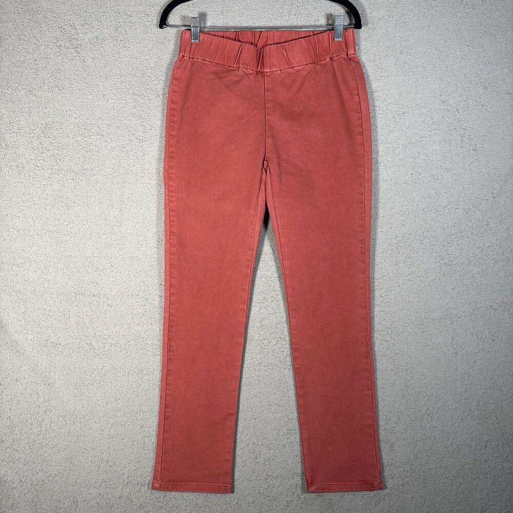 NWOT‎ Soft Surroundings Women's PXS Pull On Pants Rust Red Elastic Waist Stretch